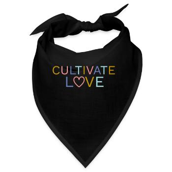 Kultiviere Liebeszitate | Inspirierende Worte - Bandana - Schwarz - Vorne