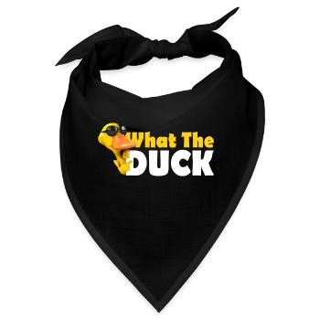 What The Duck - Funny duck - Bandana - Schwarz - Vorne