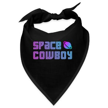 Space Cowboy - Bandana - Schwarz - Vorne
