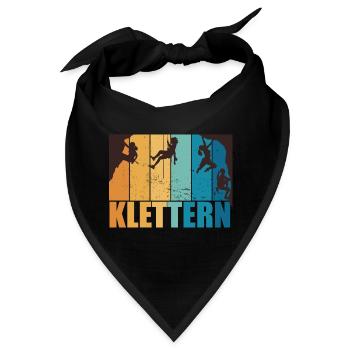 Klettern Bouldern Bergsteigen Berge Vintage - Bandana - Schwarz - Vorne