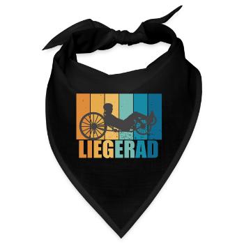 Liegerad Vintage Retro Radsport Bike Geschenk - Bandana - Schwarz - Vorne