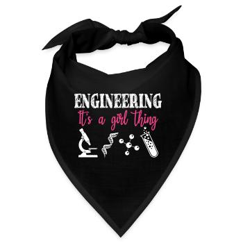 Engineering ist ein Mädchen-Ding - Bandana - Schwarz - Vorne