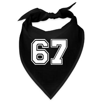 67 - Bandana - Schwarz - Vorne