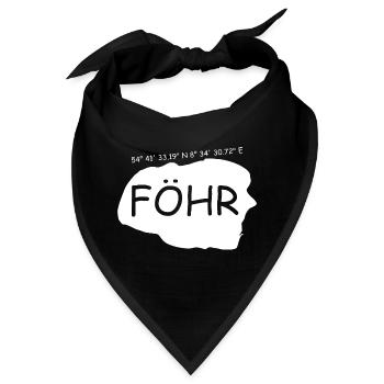 Föhr Koordinaten - Bandana - Schwarz - Vorne