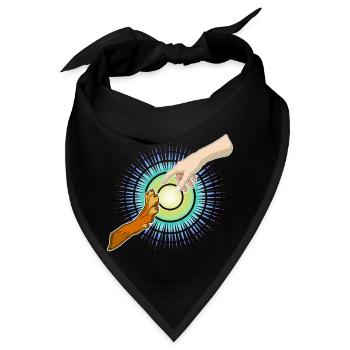 Hundepfote Menschenhand - Bandana - Schwarz - Vorne