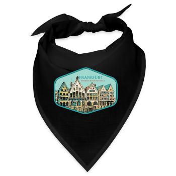 Historisches Zentrum: Frankfurter Rathaus - Bandana - Schwarz - Vorne