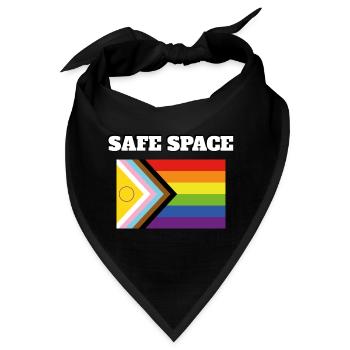 Inklusive Pride Pride SICHERER RAUM - Bandana - Schwarz - Vorne