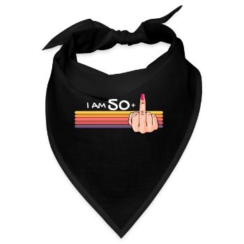 Ich bin 50 + 1 Mittelfinger-Shirt Ich bin 50 plus, - Bandana - Schwarz - Vorne