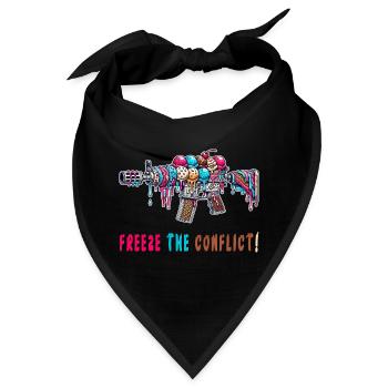 Konflikt eingefrieren Eiscreme - Bandana - Schwarz - Vorne