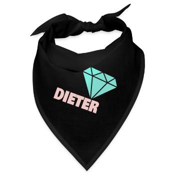 Funkelnder Diamant mit Dieter - Bandana - Schwarz - Vorne