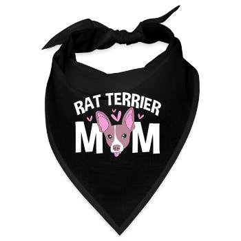 Rat Terrier - Bandana - Schwarz - Vorne