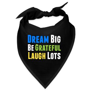 Positives Denken Inspirierend Motivation - Bandana - Schwarz - Vorne