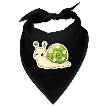 Garden Snail Smile – Garten Schnecke Lächeln - Bandana - Schwarz - Vorne