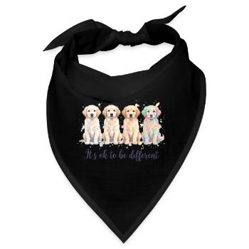 Wasserfarbenhunde – Anders Sein - Bandana - Schwarz - Vorne