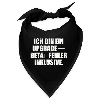 ICH BIN EIN UPGRADE — BETA‑FEHLER INKLUSIVE - Bandana - Schwarz - Vorne