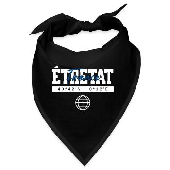 Étretat Frankreich Koordinaten Reise Souvenir - Bandana - Schwarz - Vorne