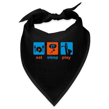 saxophone - Bandana - Schwarz - Vorne