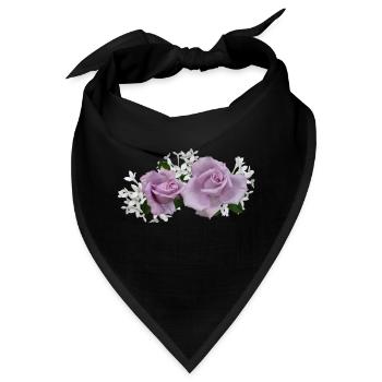 flowers lilies tulips orchids sunflower dahlia ger - Bandana - Schwarz - Vorne