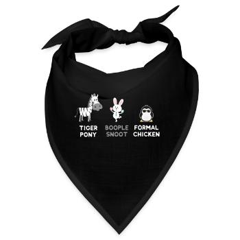 Zebra - Hase - Pinguin oder doch Tiger Pony.... - Bandana - Schwarz - Vorne