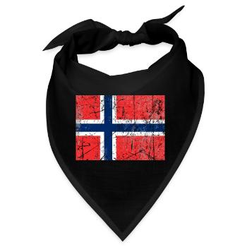 Fahne Norwegen Norwegen Flagge Flagge drapeau bandera - Bandana - Schwarz - Vorne