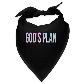 God's Plan - Bandana - Schwarz - Vorne
