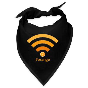hashtag orange wifi - Bandana - Schwarz - Vorne