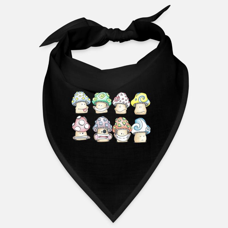 Mischievous Pastel Mushrooms Bandana