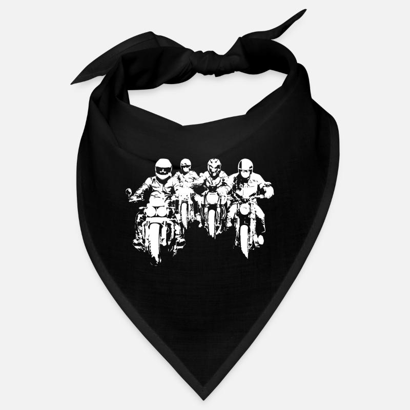Bikergroup white - Bandana - Schwarz