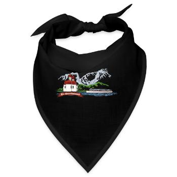 St. Bartholomä Halbinsel Hirschau Königssee - Bandana - Schwarz - Vorne