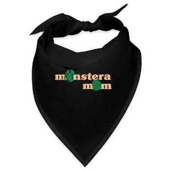 Monstera Mama - Bandana - Schwarz - Vorne