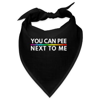 Sie können neben mir pinkeln LGBTQ Pride Month - Bandana - Schwarz - Vorne