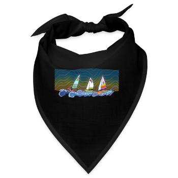 Segelboote - Bandana - Schwarz - Vorne