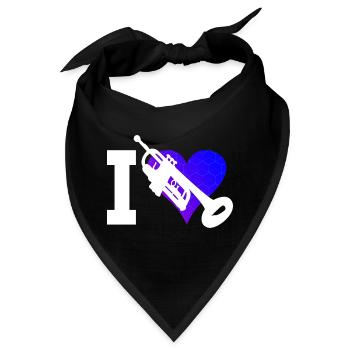 Trompetenspieler Damen Trompeten Spieler - Bandana - Schwarz - Vorne