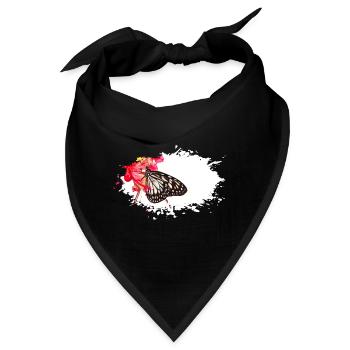 Butterfly Schmetterling - Bandana - Schwarz - Vorne