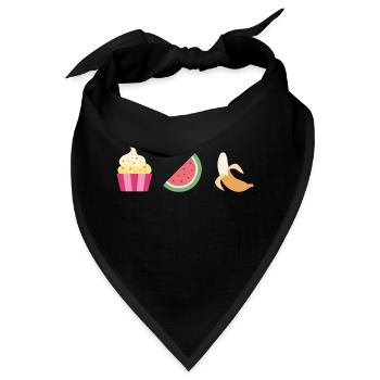 healthy food – good mood - Bandana - Schwarz - Vorne