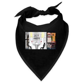 Zeit haben. - Bandana - Schwarz - Vorne
