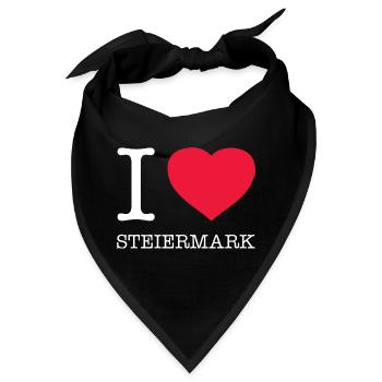 I LOVE STEIERMARK - Bandana - Schwarz - Vorne