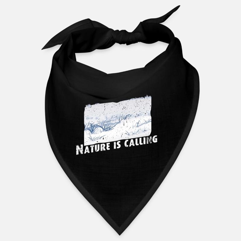 Nature is calling Winter - Bandana - Schwarz