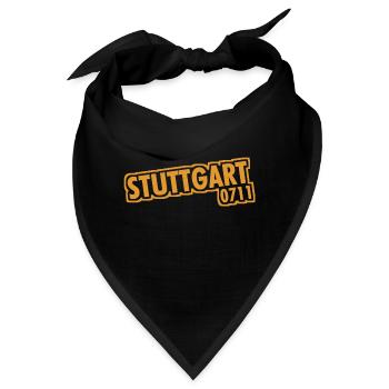 Stuttgart - 0711 - Vorwahl - Baden-Württemberg - Bandana - Schwarz - Vorne