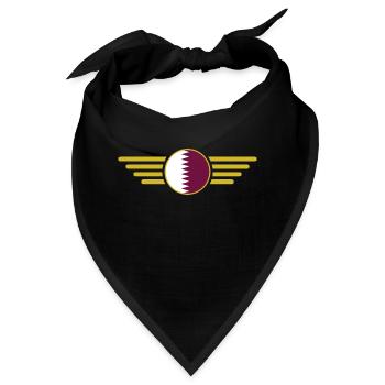 Ich liebe Katar, Eleganz Stil Design T-Shirt - Bandana - Schwarz - Vorne