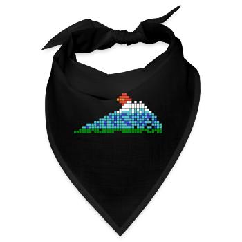 Fuji Wandbild Mosaik Sento Onsen Japan Liebe - Bandana - Schwarz - Vorne