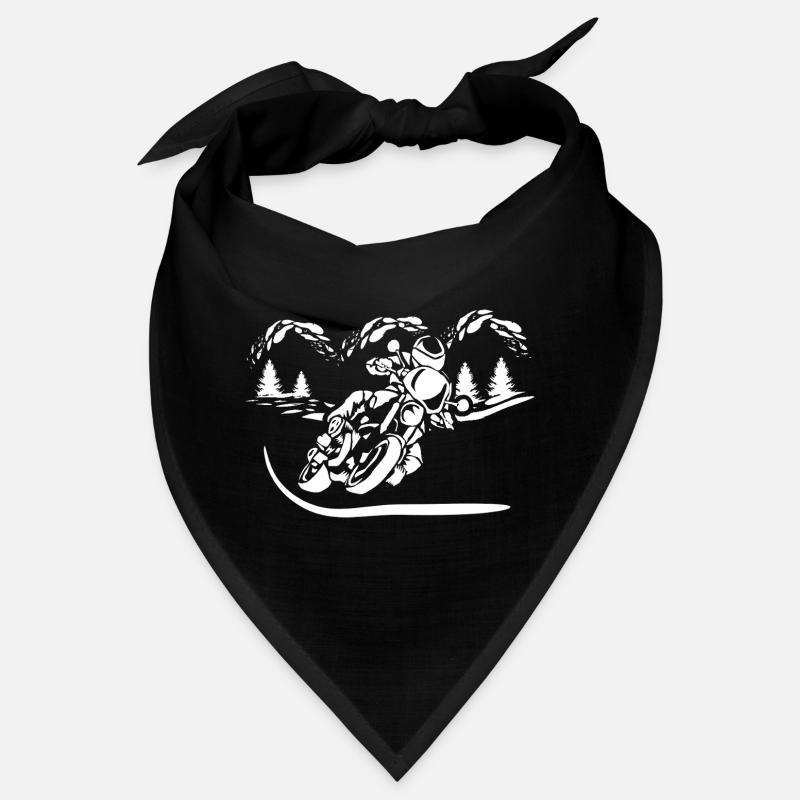 Motorrad Waldsilhouette Bandana