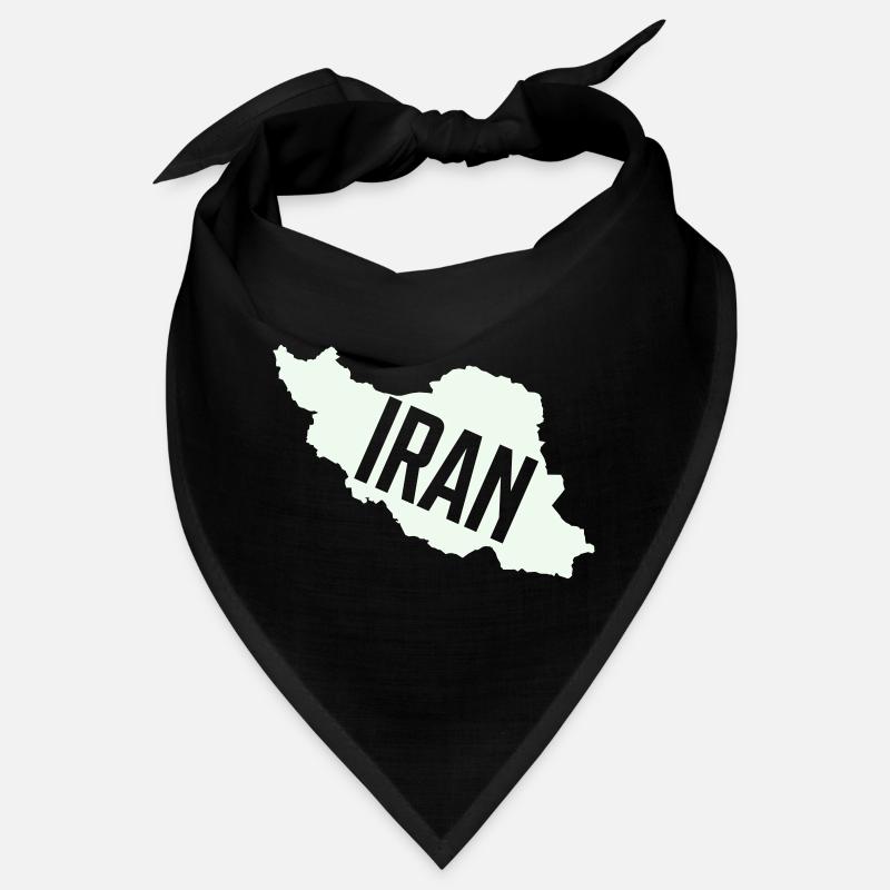 Iran Map Bold Typography Bandana