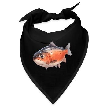 Lachse Lachs - Bandana - Schwarz - Vorne