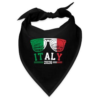Italien Sonnenbrille Kolosseum Rom - Bandana - Schwarz - Vorne