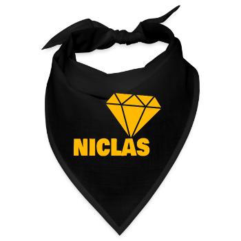 Diamant Niclas - Bandana - Schwarz - Vorne