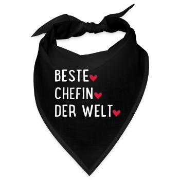 Beste Chefin der Welt - Bandana - Schwarz - Vorne