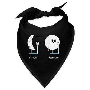 Lustige Mondphasen des Mondes Mondphasen Mondlicht - Bandana - Schwarz - Vorne