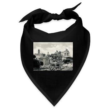Sepia Rom: Kolosseum und Platz - Bandana - Schwarz - Vorne
