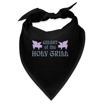 Knight of the holy grill (Txt, 2c) - Bandana - Schwarz - Vorne